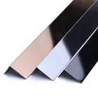 Black Color Brushed Stainless Steel 90 Degree Tile Trim Decorative Metal Ceramic Edge Trim Strips