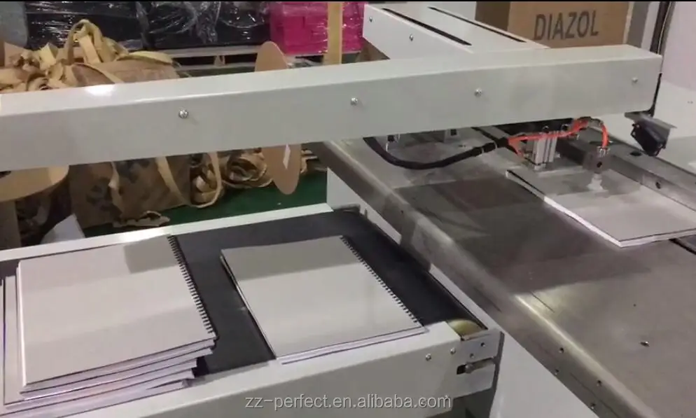 Double wire o calendar automatic book paper hole punching and binding machine