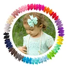 7.6cm 3 inch 20 Colors Custom Wholesale grosgrain ribbon pinwheel Girls hair bows with Hair Clips