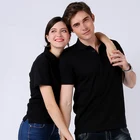 Factory wholesale unisex polo shirt blank sport custom printing logo 100% cotton plain black mens polo t shirts