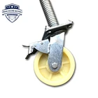 Rubber Wheel Iron Core Mobile Scaffolding Caster Wheel Swivel Caster With Brake