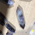 Wholesale natural raw dream double-pointed amethyst purple crystal points for jewelry