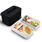 2020 Eco friendly glass food storage container meal prep containers 3compartment disposable bento lunch box