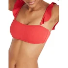 2020 Ribbed Ruffle Strap Bandeau Bikini Top Sexy Swimwear