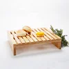 New Arrival Bamboo Bread Plate Dish Food Serving Tray Cake Stand Dessert Rack