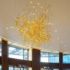 Dubai Rose Gold Pendant Light Customise Hand Blow Glass Chandelier