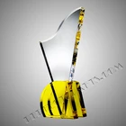 New custom high quality and cheap price colored crystal award trophy -CCA015