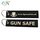 Oem Design Promotional New Customised Embroidered Fabric High Quality Embroidery Woven Keychain