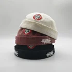 Wholesale Custom Distressed 100 Cotton Twill Denim Brimless Docker Hat Baseball Cap With Embroidery