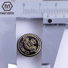 Custom printed logo military metal snap button 15mm for suit