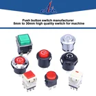 17mm IP40 220V Pcs Smart Electric Small Plastic Cover Momentary On Off Power Press Button Switch