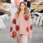 Name brand sweater girls foliage prints pullover big size sweater winter knitted wear women fashion Christmas sweater