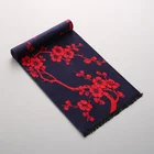 Plum blossom jacquard pure brushed silk womens scarf fashionable and warm