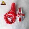 Promotional giant cheering gesture gloves inflatable middle finger hand with custom logo printing