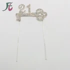 Cake accessories Guangzhou Party Decoration Set Birthday Sparkle Rhinestone Cake Topper key 21 Cake Topper kit