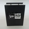 Custom design different handle types black shopping craft paper bag