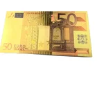 Hot Sale Gold Plated Pet Material Euro Banknotes 50 EUR Gold Foil Banknote