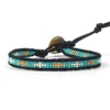 European simple fashion leather bracelet wholesale jewelry tila beads bracelet