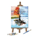 Four Season Tree Pattern Diy Kit Adults Oil Painting by Numbers
