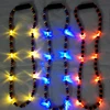 LED Flashing Mardi Gras Necklace Cheap OEM Factory Colorful Party Halloween Christmas Jewelry Beaded Flashing LED Necklace
