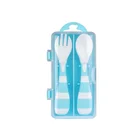 Baby Spoon Fork Children Tableware Portable kids Training Spoon and Fork feeding set