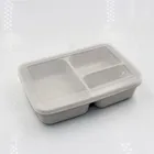 Wholesale BPA Free Plastic 3-Compartment Container Bento Lunch Box airtight container set