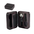 Wholesale OEM PU leather luxury 4 slots men carbon zip watch storage box
