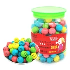 smile face 4.2g Multi-color round ball bubble gum with jam