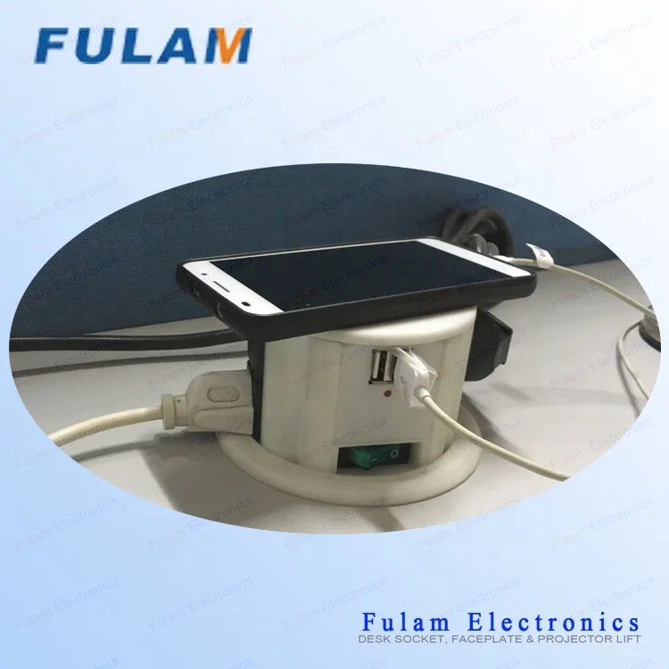 Desktop Smart Pop Up Power Socket Power Grommet With Dual Usb