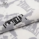 the latest Hoddies' printed 65% polyester 35% cotton three thread knitted fabric