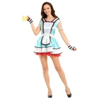 2019 New Maid Dress Uniform Waiter Womens Cosplay Pretty Beer Suit Sexy Maid Cosplay Halloween Costumes