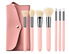 Free sample pink makeup brush set private label with pu bag