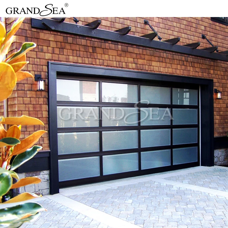 Latest Style Automatic Aluminum Frosted Glass Sectional 7x7 Garage