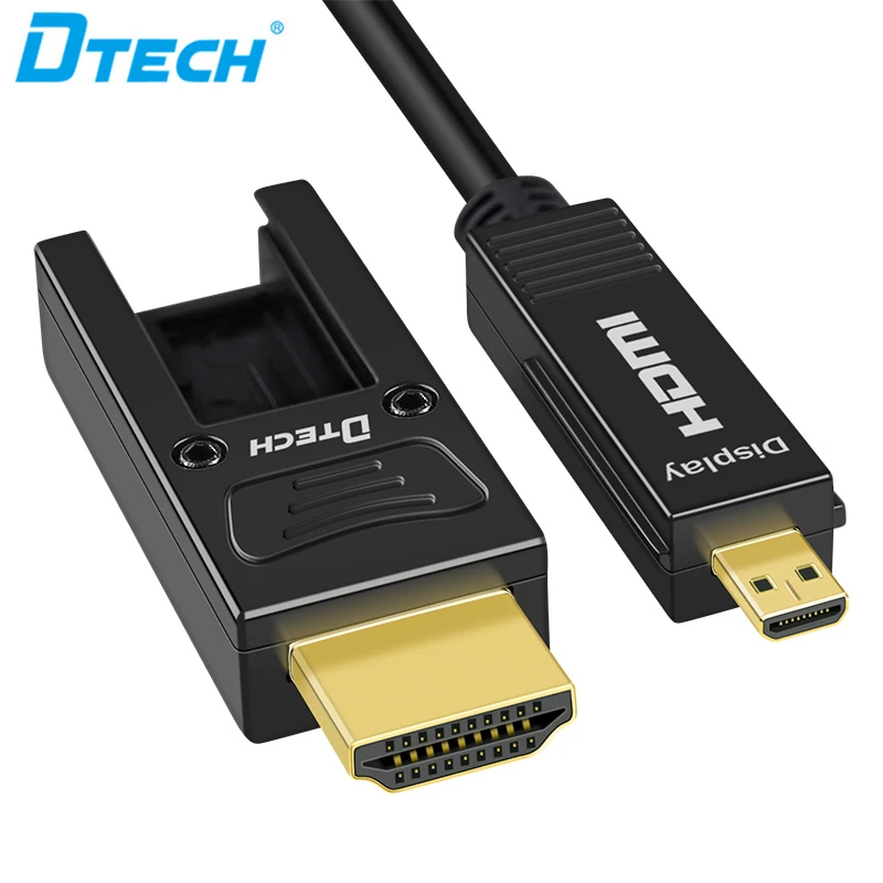 Dtech 16m HDMI2.0 4K 60Hz fiber cable Type D to Type A YUV 444 - idealCable.net