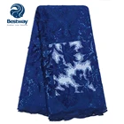 Bestway African Wholesale Sequined Velvet Lace Fabric