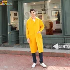 Outdoor yellow rain coat PVC rain jacket wholesale travel waterproof raincoat fabric