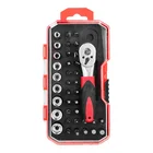 38PC Screwdriver Bit Repair Mechanics Drive professional rotating ratchet handle hand tools Socket sets