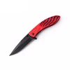 Nice Star Design Handle Pocket Knife Plain Edge Black Blade Folding Knife Outdoor Camping Knife