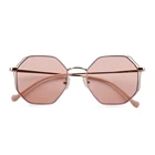 MS007 branded new ladies oversize cooling polygon sun glasses for girls