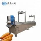 Gas Heating Continuous Potato and Chicken Fryer