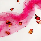 2019 New 20 Colors Shaoxing Nylon Rose Red Soft Tulle Pearl Chiffon Fabric