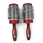 High Quality Fashion Professional Red ABS Fashion Round Styling Hairbrush Brush Salon Aluminium Hair Brush