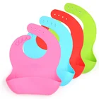 Waterproof Custom Kids Food Grade Rubber Adult Fda For Children Logo With Crumb Catcher Soft Baby Silicone Bibs