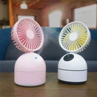 Hot selling mini usb rechargeable electric air cooling water mist humidifier spray fan on table desktop