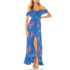 OEM Off Shoulder Wrap Long Maxi Dress Women Summer