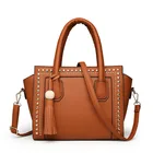 wing european tote bag Tassel bag charm rivet tote messenger bags