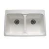 Wholesale high quality white foster apartment size two bowl granite kitchen sink