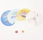 2019 hot sale Wholesale Custom Made Logo Printed Plastic Glue Paper PP Hand Fan