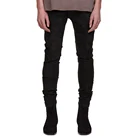 DiZNEW Dongguan casual men striped denim pants black slim washed jeans