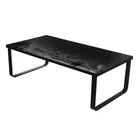 Modern cheap unique style tempered glass coffee table living room small side tea table black glass top coffee table